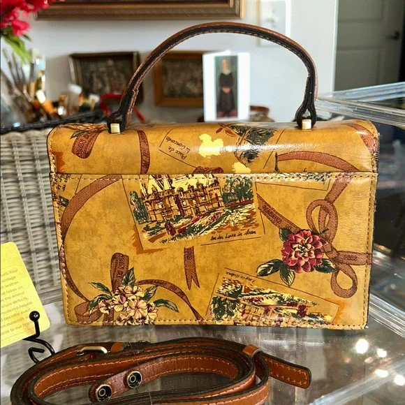 Patricia Nash “My European Trip” Satchel/Crossbody 8.5”x 5.5”x 2.75” NWT